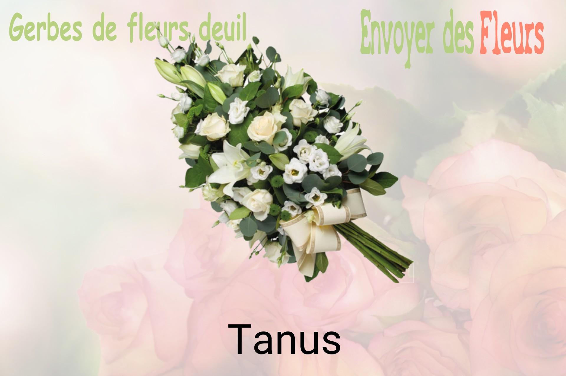 Gerbe de fleurs de deuil livrée à Tanus
